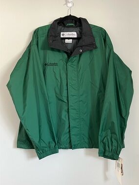 NWT Columbia Golf Rain Jacket Green Mens Size L